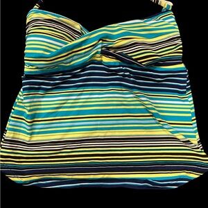 STYLUS Multicolor Striped Tankini Top